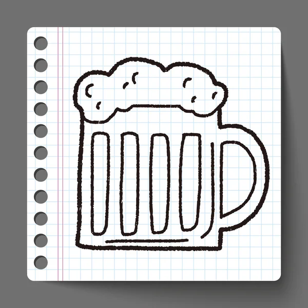 Doodle bier — Stockvector