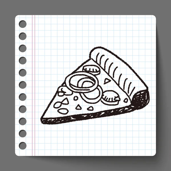 Doodle pizza — Stock vektor