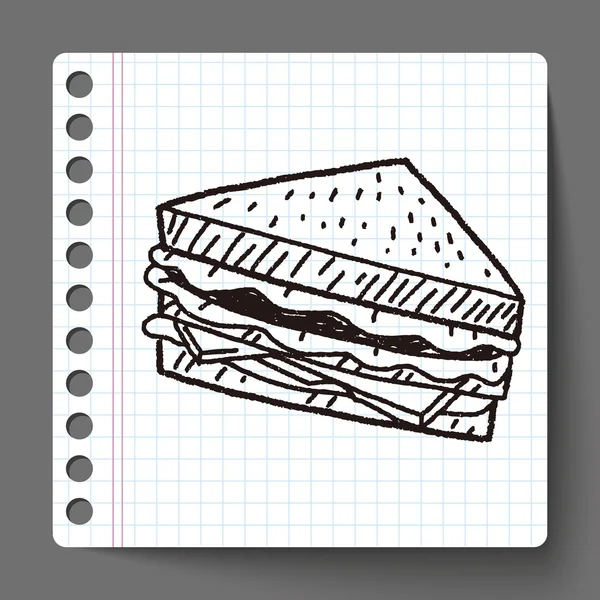 Sandwich aux caniches — Image vectorielle