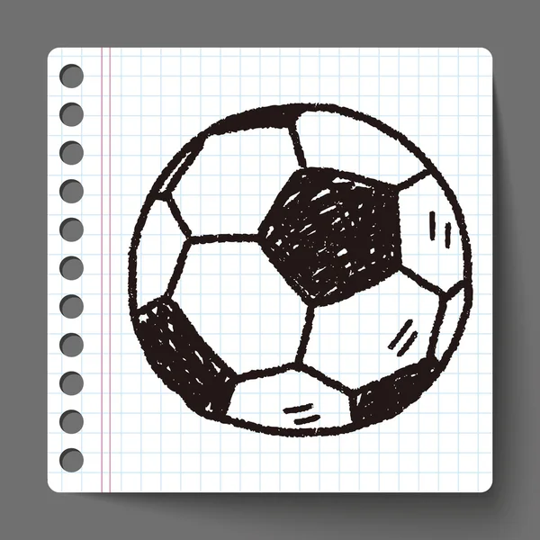 Doodle futbol — Stok Vektör