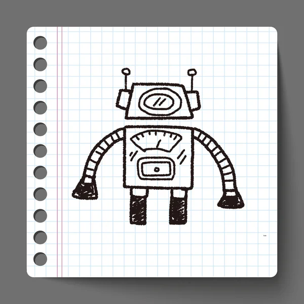 Doodle Robot — Stock Vector