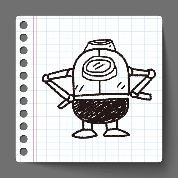 Robot Doodle — Vettoriale Stock