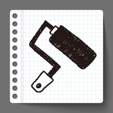 boya fırça doodle çizim