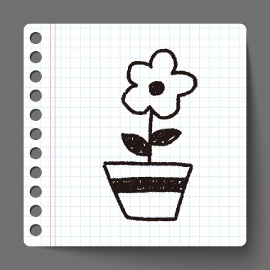 çizim çiçek doodle