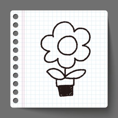 çizim çiçek doodle