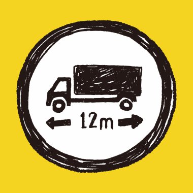 kamyon uzun sınırı doodle