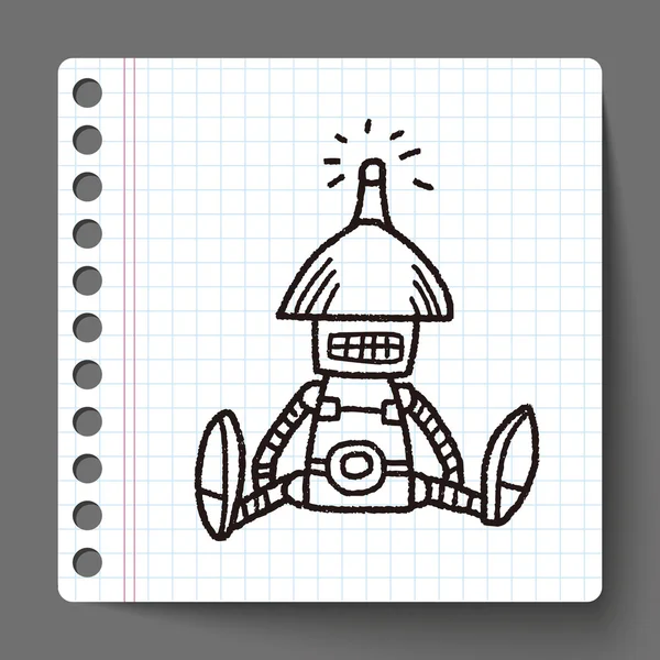 Doodle robot — Stock Vector