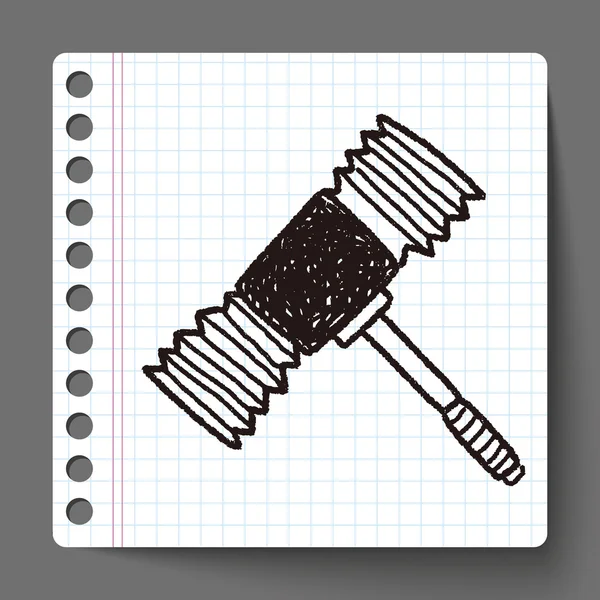 Doodle Toy Hammer — Stockvector