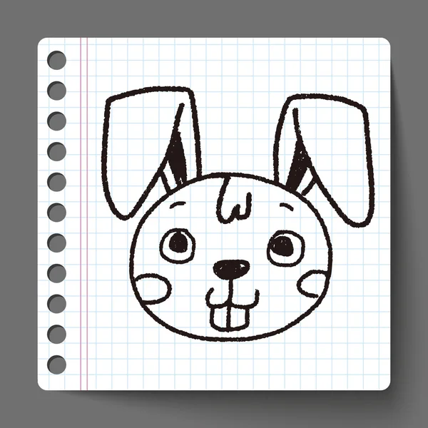 Doodle králík — Stockový vektor