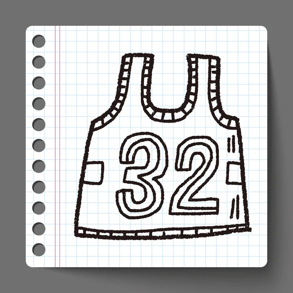 Doodle Jersey — Stockový vektor