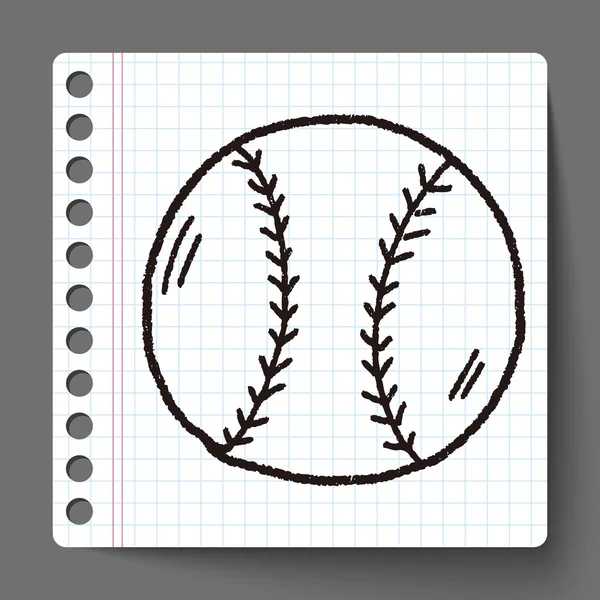 Doodle honkbal — Stockvector