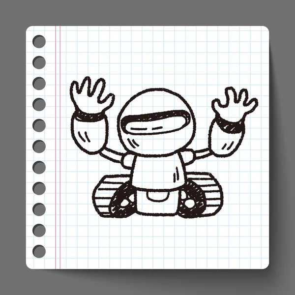 Robot de Doodle — Vector de stock