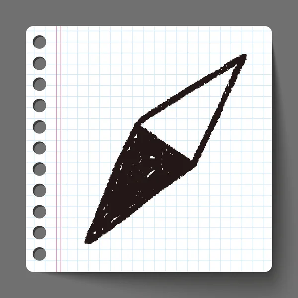 Doodle Doodle Compass — Stockový vektor