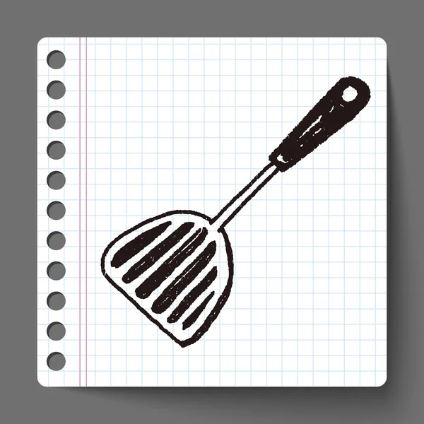 Doodle  culinary  spoon — Stock Vector