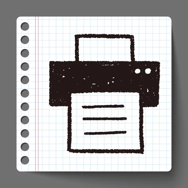 Imprimante doodle — Image vectorielle