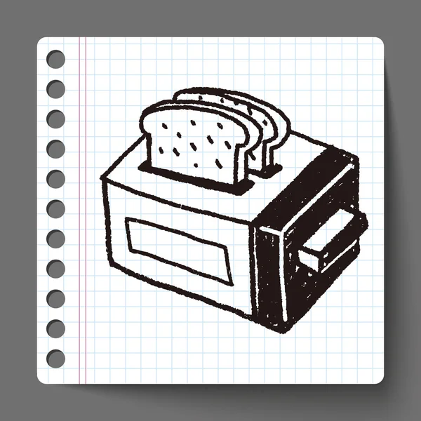 涂鸦的烤面包机 — 图库矢量图片