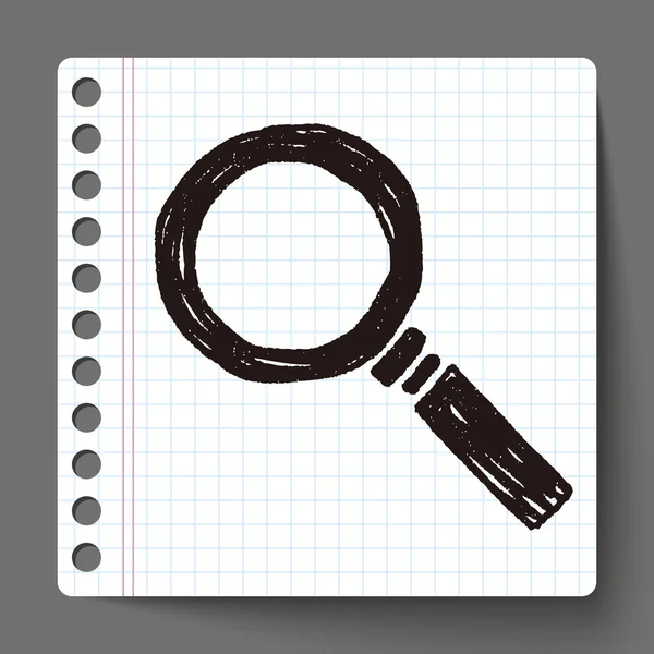 Doodle Magnifier — Stock Vector