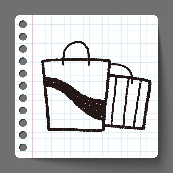 Doodle Bag — Stockový vektor
