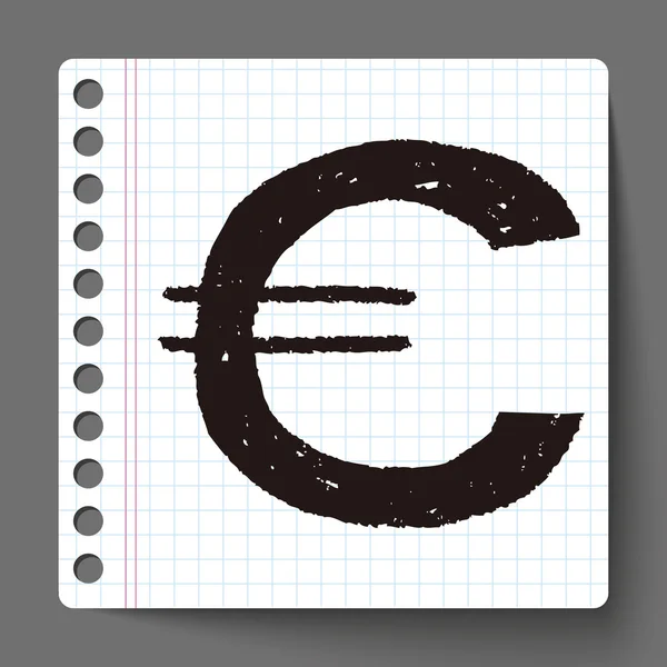 Doodle eur — Vettoriale Stock