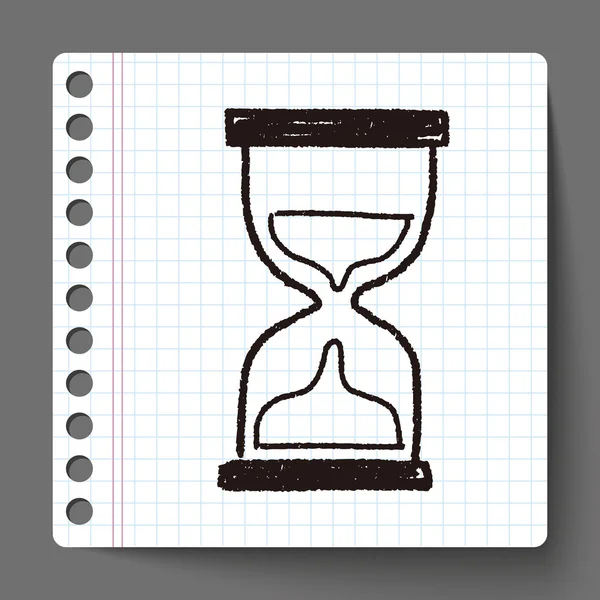 Doodle přesýpací hodiny — Stockový vektor