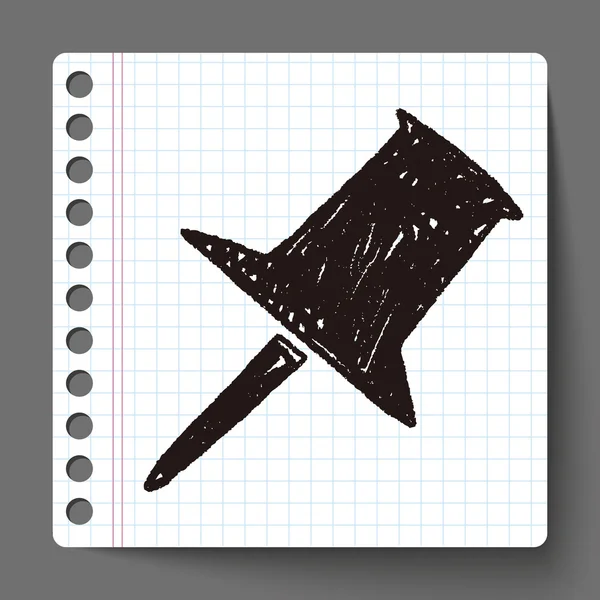 Doodle Thumbtack — Vector de stoc