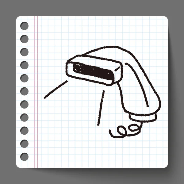 Scanner de doodle — Vetor de Stock