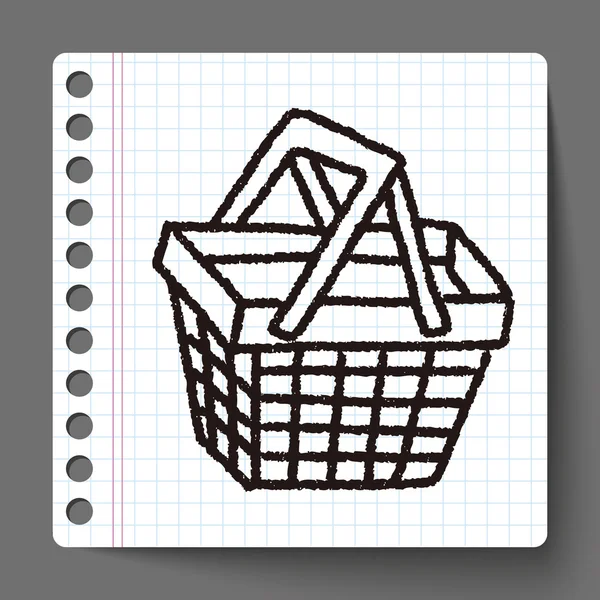 Doodle кошик — стоковий вектор
