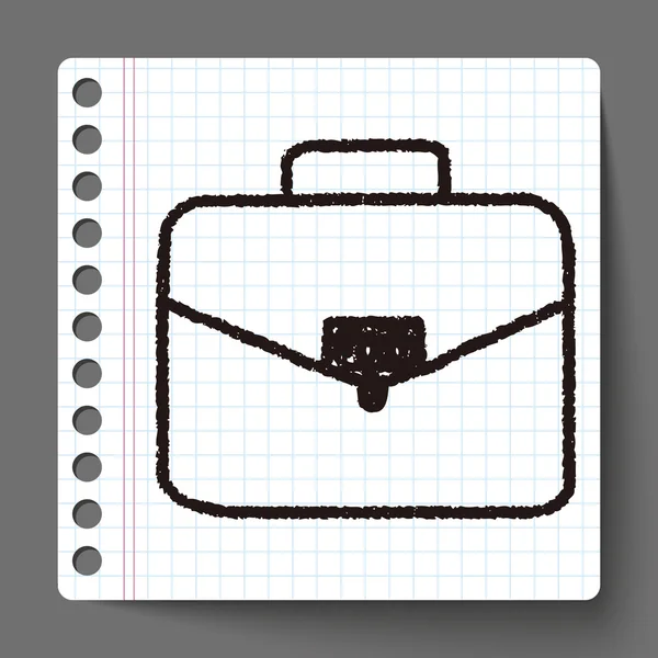 Bolso Doodle School — Vector de stock