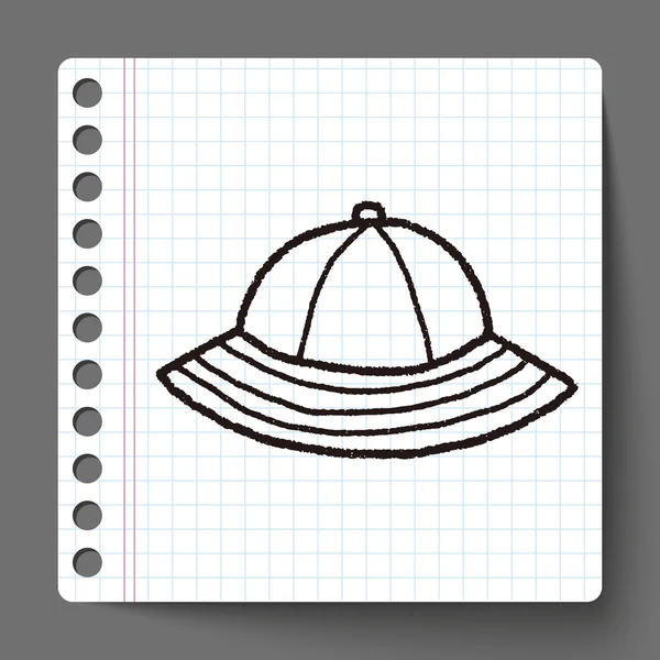 Cappello Doodle — Vettoriale Stock