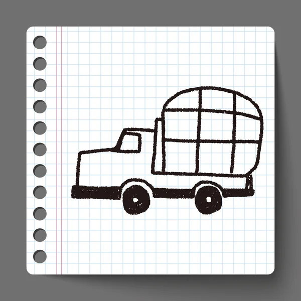 Doodle vrachtwagen — Stockvector