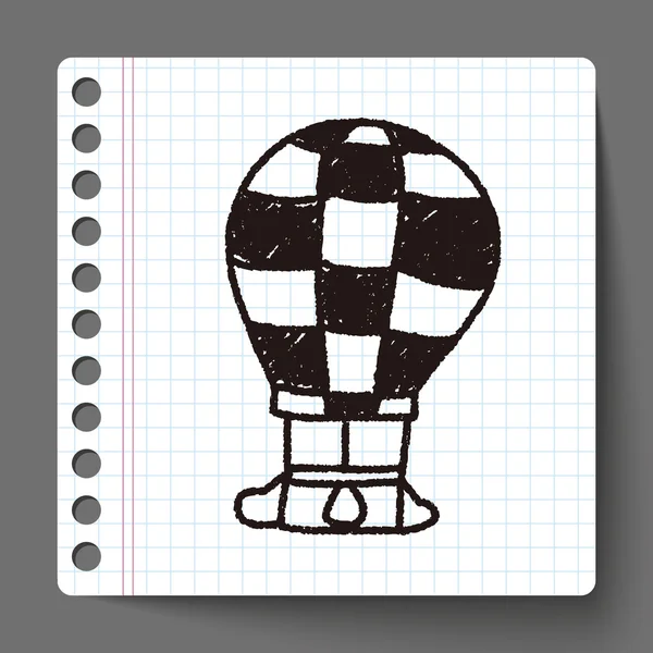 Doodle Hot Air Balloon — Stock Vector