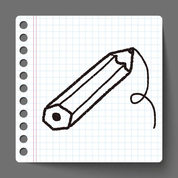 Doodle potlood — Stockvector
