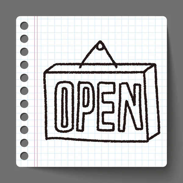 Doodle aberto — Vetor de Stock