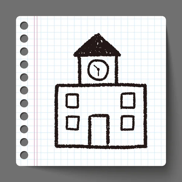 Doodle building — Stock Vector