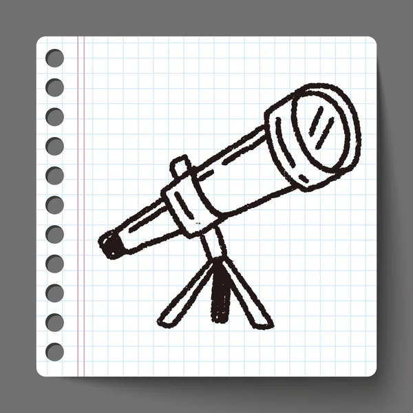 Doodle dalekohled — Stockový vektor
