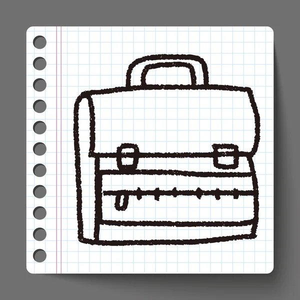 Doodle schooltas — Stockvector