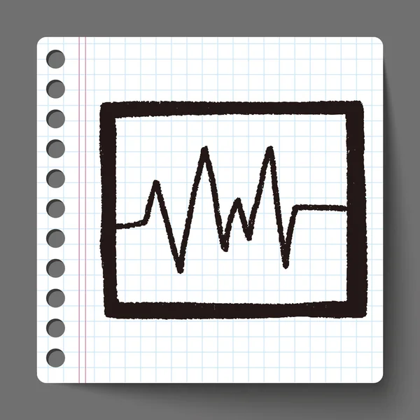 Doodle EKG — Stock Vector