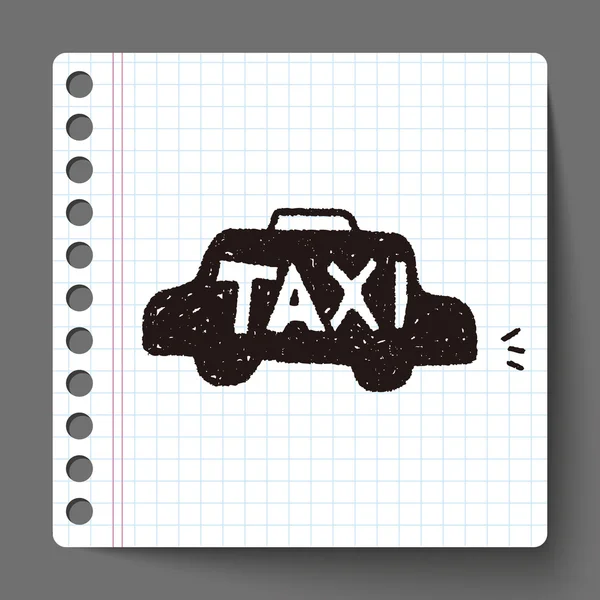 Doodle taxi — Stockvector