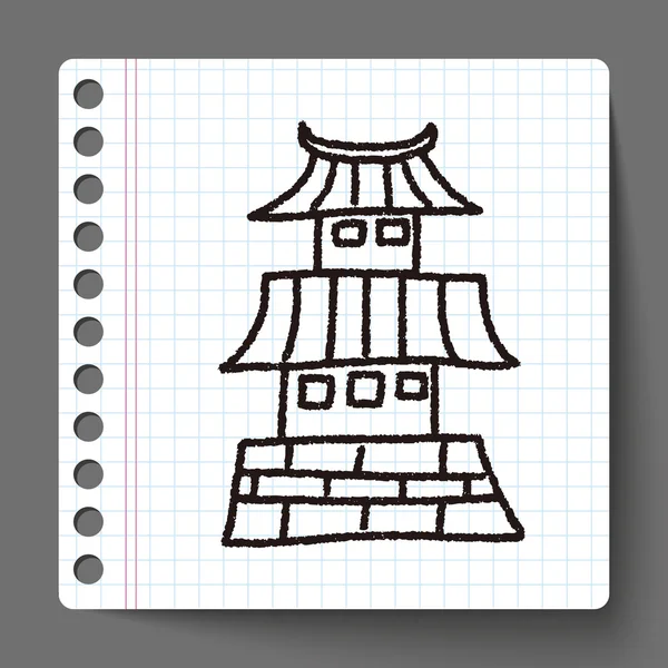 Doodle архітектура — стоковий вектор