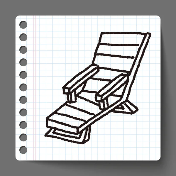 Doodle Chaise longue — Image vectorielle