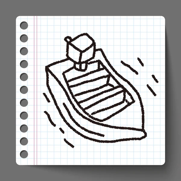 Barco doodle —  Vetores de Stock