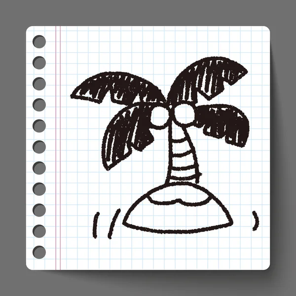 Doodle palm — Stockvector