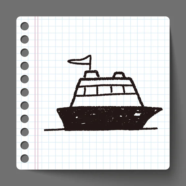 Doodle-Jacht — Stockvektor