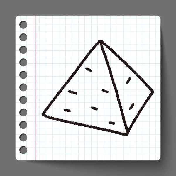 Doodle-Pyramide — Stockvektor