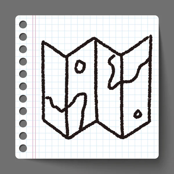 Carte doodle — Image vectorielle