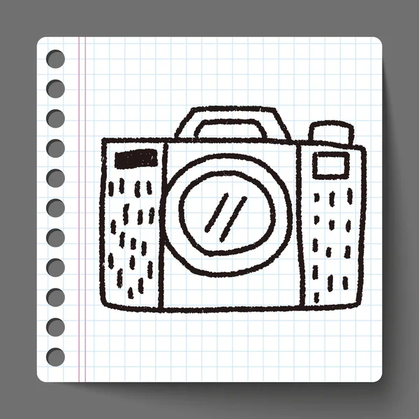 Macchina fotografica doodle — Vettoriale Stock