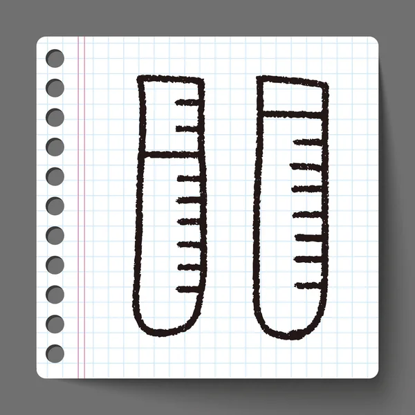 Doodle-Reagenzglas — Stockvektor