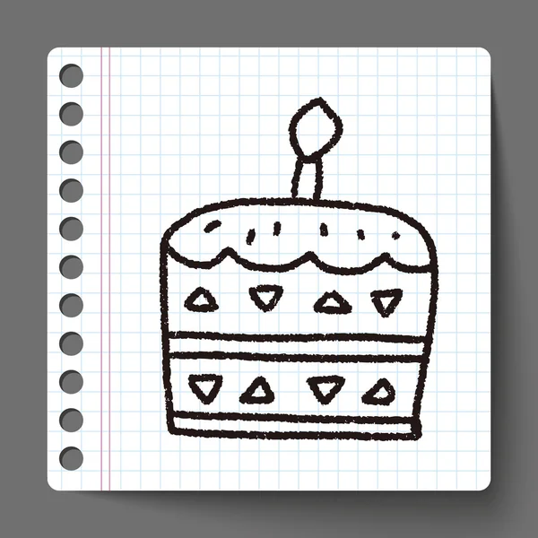 Doodle торт — стоковий вектор