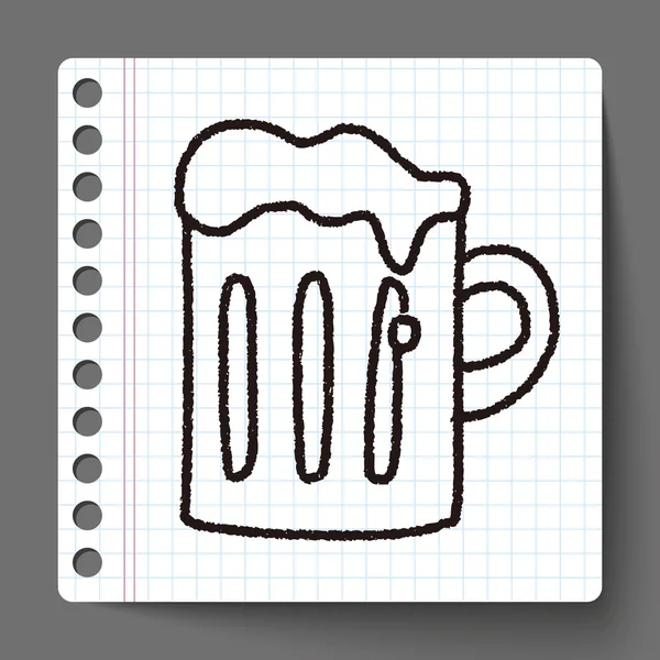 Cerveja Doodle — Vetor de Stock