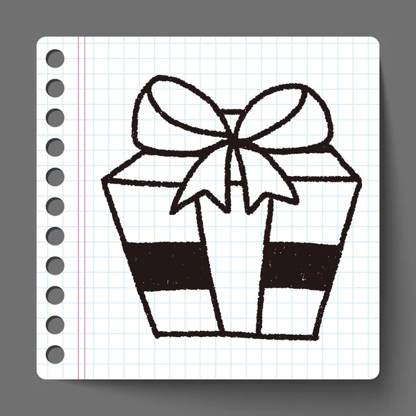 Doodle gift — Stock Vector